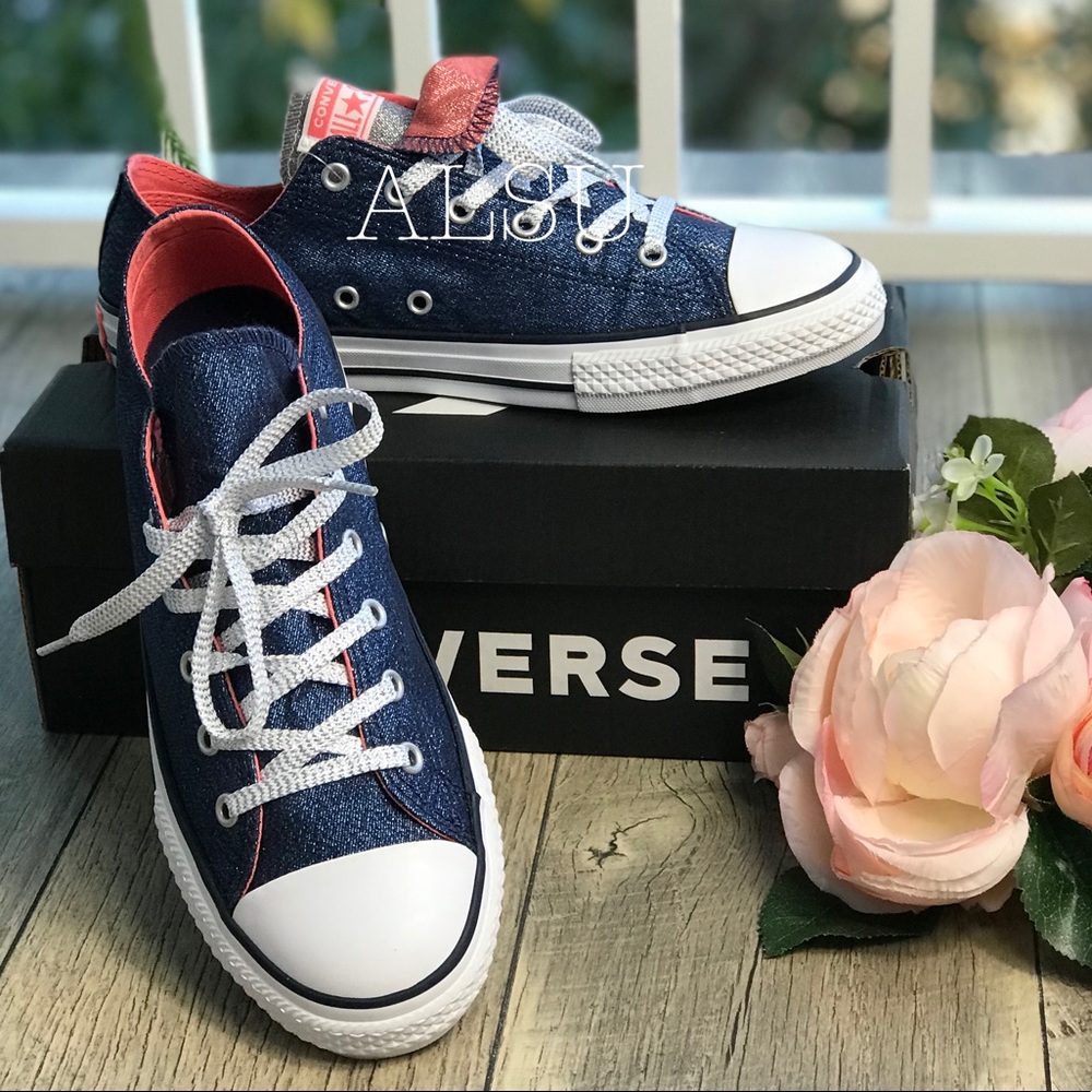 Converse Ctas Double Tongue OX Midnight Navy W - Picture 3 of 7